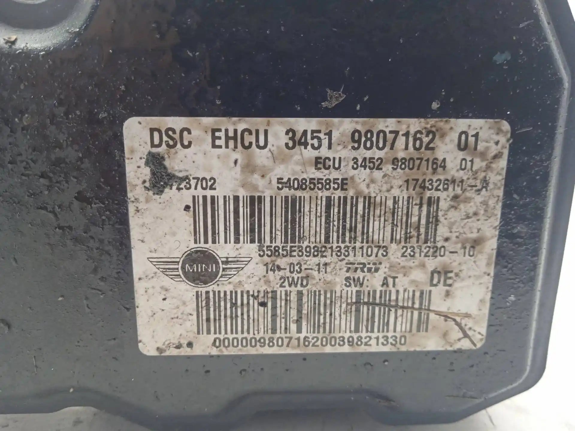 Módulo ABS – Mini R56 1.6 2005»2012 – Ref. 3451980716201