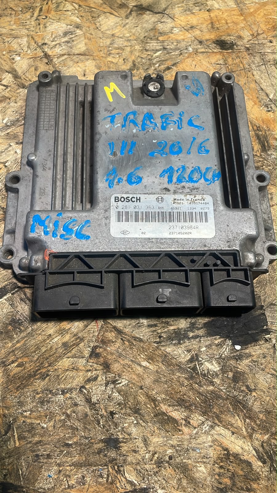 Centralina Motor / ECU – Renault Trafic III 1.6 dCi 120cv 2014»2020 – Ref. 0281031363